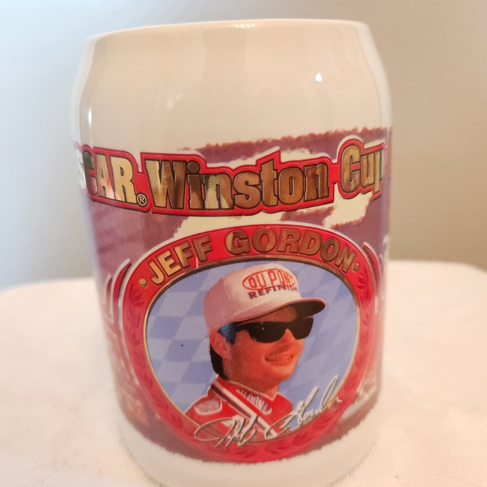 Jeff Gordon beer mug 1995 champion